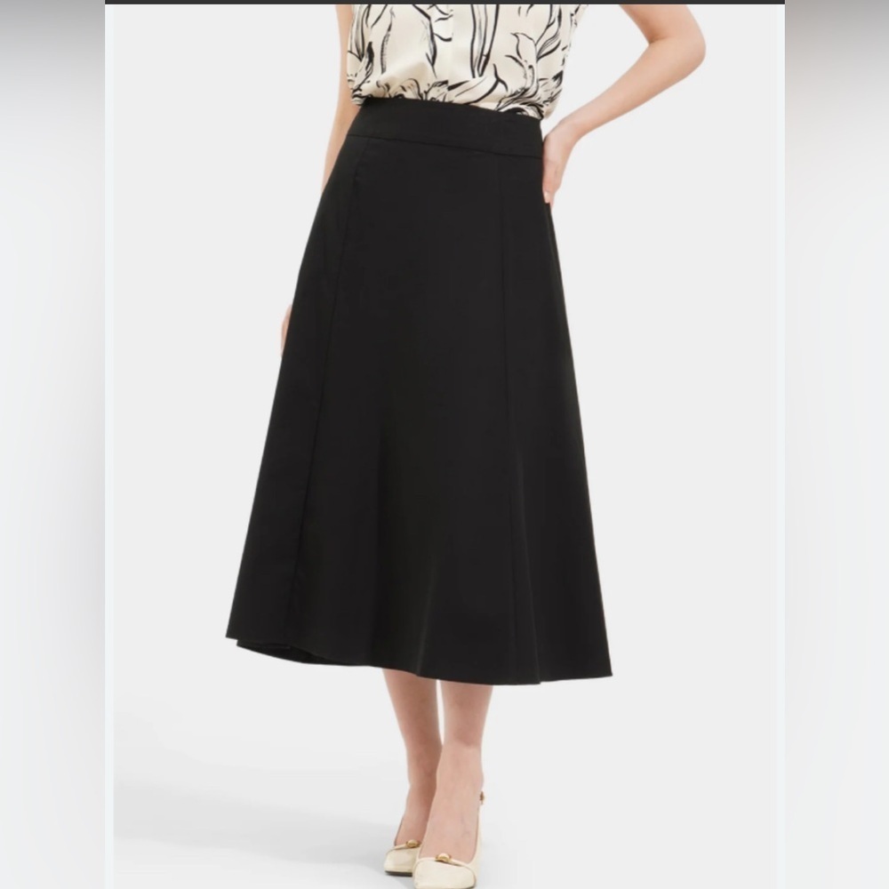 NY & Co Midi Skirt Black Size